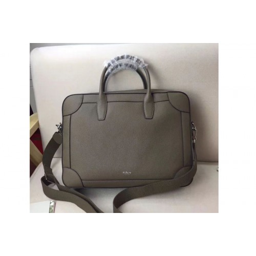 Mens Mulberry Belgrave 24hour Bags Grey Natural Grain Leather