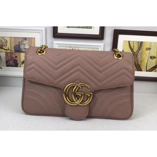 Gucci Marmont Matelasse Shoulder Bags Pink