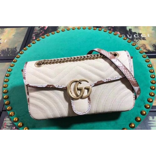 Gucci Marmont raffia small shoulder bags beige raffia