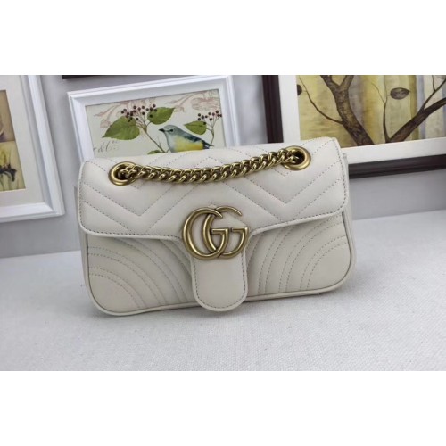 Gucci Now Marmont Mini Shoulder Bags White