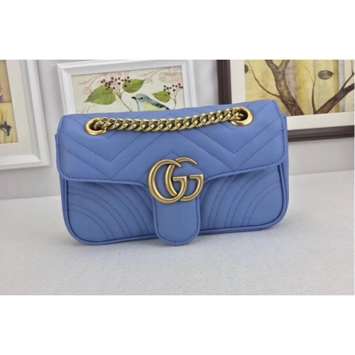 Gucci Now Marmont Mini Shoulder Bag Blue