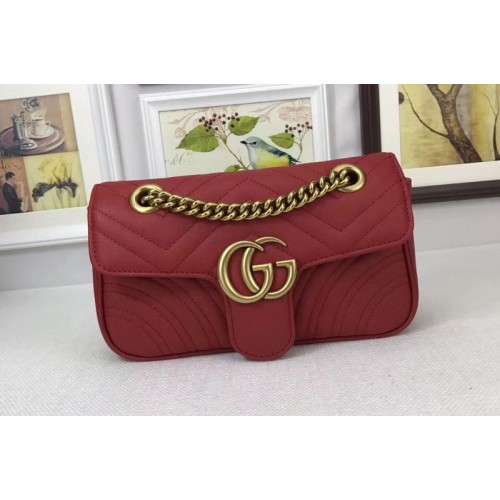 Gucci Now Marmont Mini Shoulder Bag Red Gucci Now Marmont Mini Shoulder Bag Red