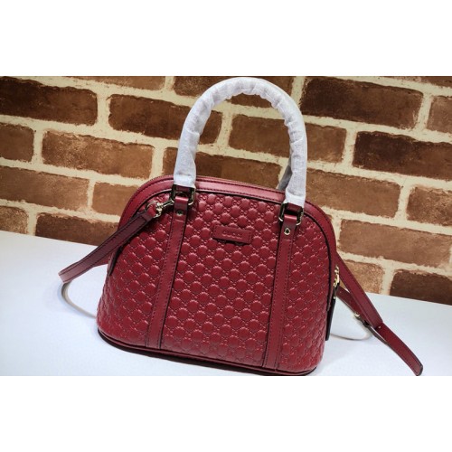 Gucci Signature Leather Top Handle Bag Red Signature leather