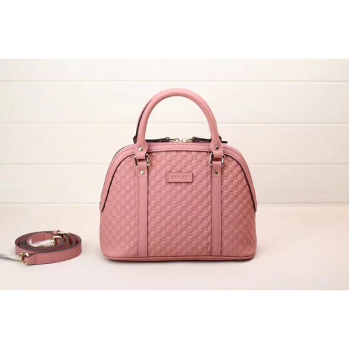 Gucci Signature Leather Top Handle Bag Pink