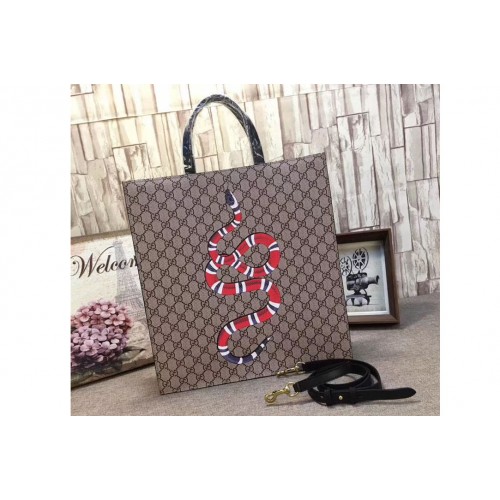 Gucci Snake Print Soft Supreme Tote bag