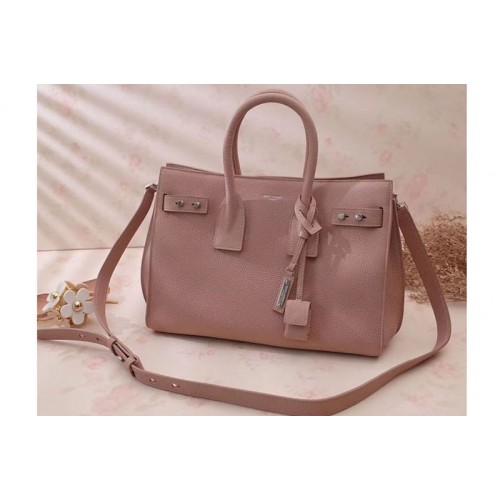 YSL Sac De Jour Souple Bag Grained Leather Pink