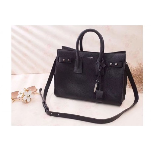 YSL Sac De Jour Souple Bag Grained Leather Black