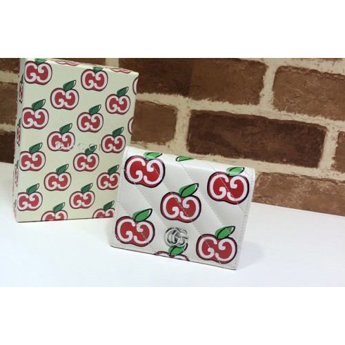 Gucci Card case wallet with apple print