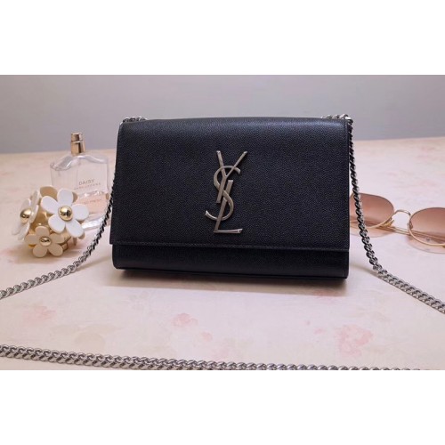 YSL Kate Small Bags In Black Grain De Poudre Embossed Leather