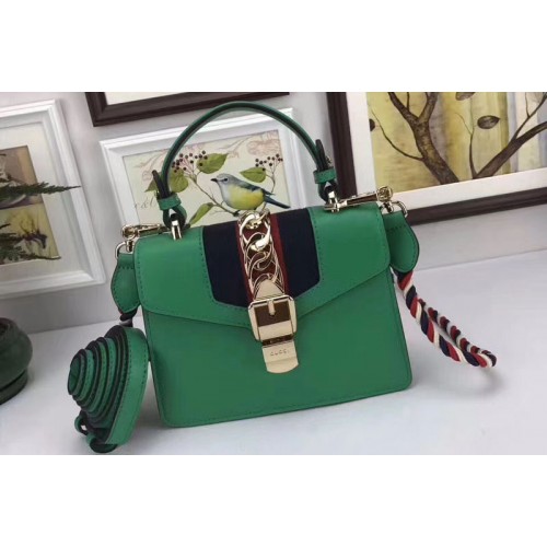 Gucci Sylvie Leather Mini Bag Green