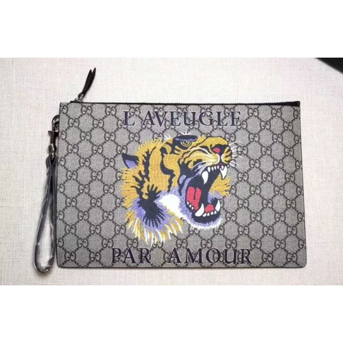 Gucci Tiger Print Supreme Pouch