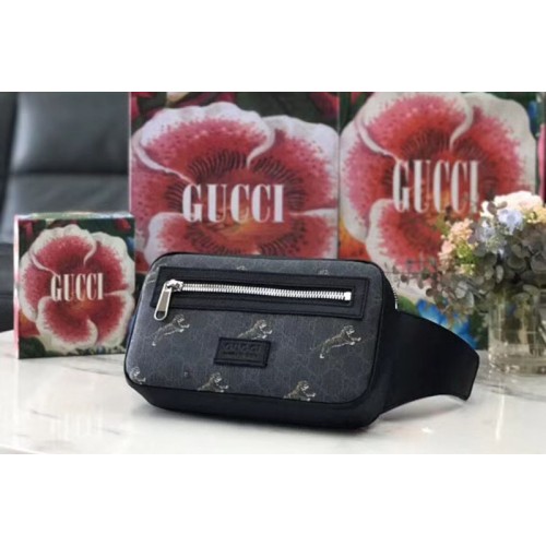 Gucci Soft Supreme tigers belt bag Black