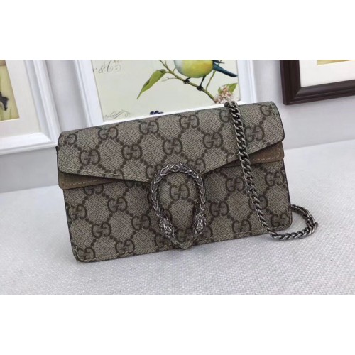 Gucci Dionysus Supreme Mini Shoulder Bag Camel