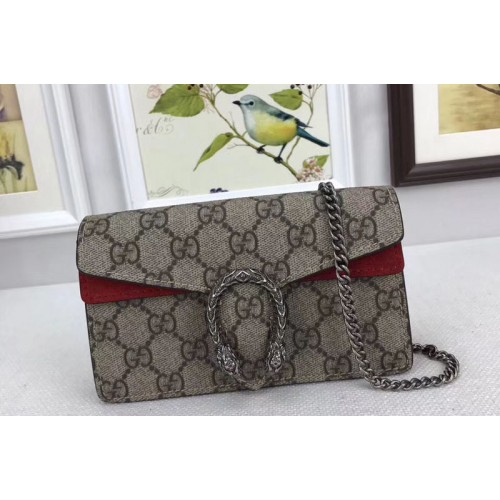 Gucci Dionysus Supreme Mini Shoulder Bag Red