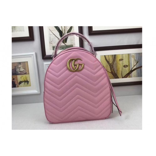 Gucci Marmont Quilted Leather Backpack Pink