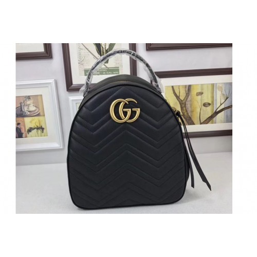 Gucci Marmont Quilted Leather Backpack Black