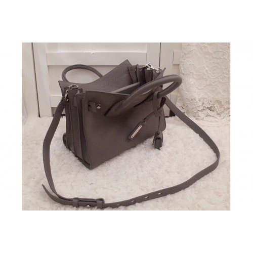 YSL Sac De Jour Baby In Gray Grained Leather