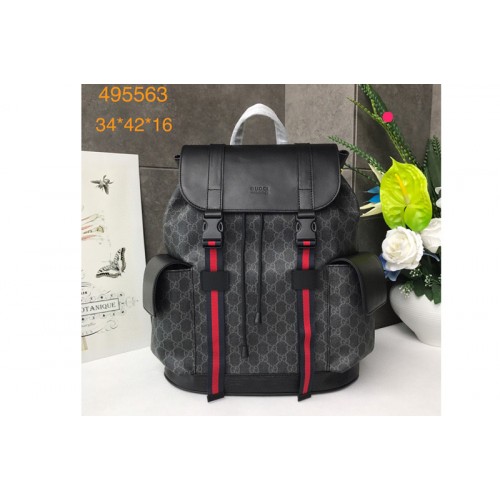 Gucci Black backpack Black grey soft Supreme