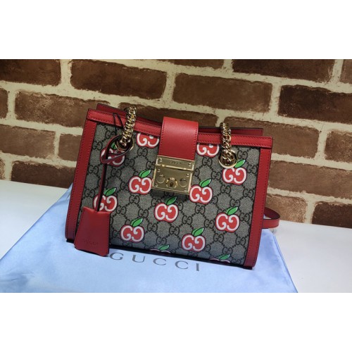 Gucci Padlock small bees shoulder bag