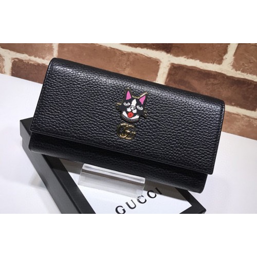 Gucci Continental wallet With Dog in Black Leather Gucci Continental wallet With Dog in Black Leather