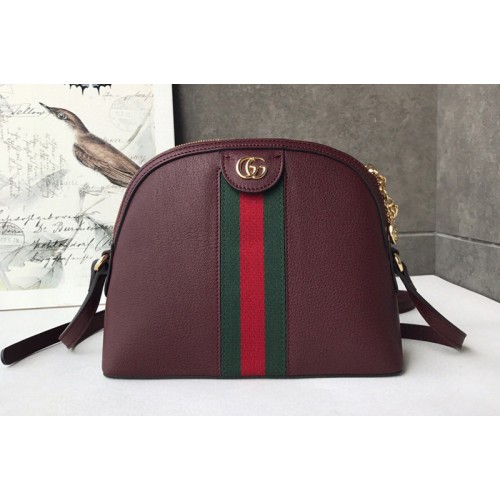 Gucci Ophidia small shoulder bag Burgundy Leather With Web