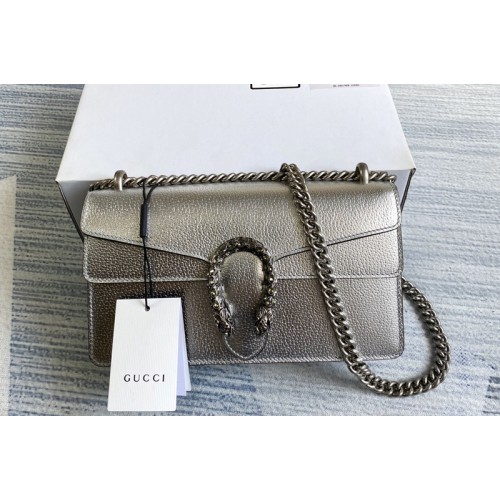 Gucci Dionysus small shoulder bag in Silver lame leather