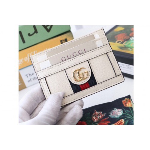 Gucci Ophidia card case White leather With Web Gucci Ophidia card case White leather With Web
