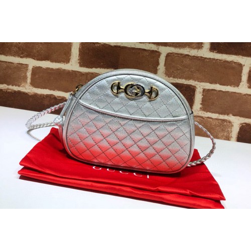 Gucci Laminated Leather Mini Bags in Silver Leather