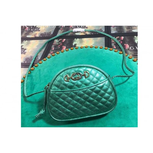 Gucci Laminated Leather Mini Bags Green