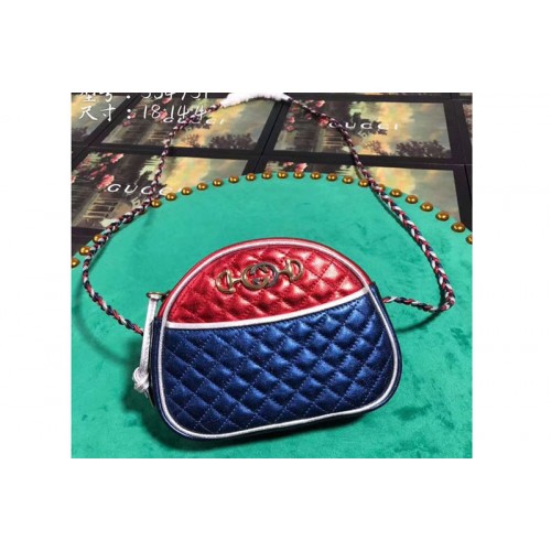 Gucci Laminated Leather Mini Bags Blue And Red