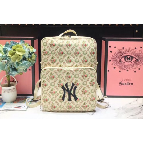 Gucci Medium backpack with NY Yankees patch Flower