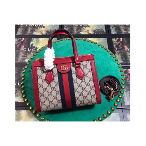 Gucci Ophidia small tote bag Supreme canvas Beige Red
