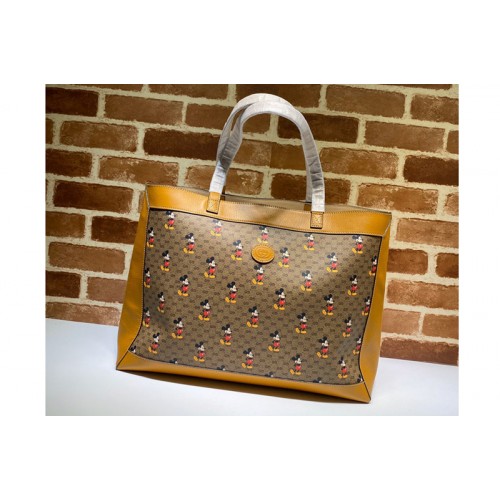 Gucci Disney x Gucci medium tote Bag in Beige ebony mini Supreme canvas
