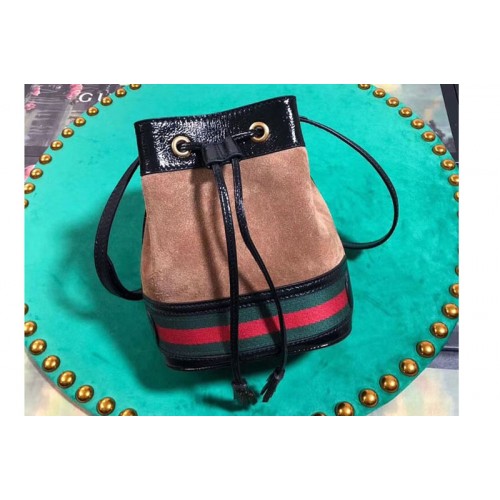 Gucci Ophidia mini bucket bags Brown Suede