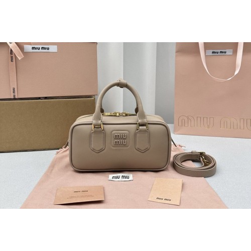 Miu Miu 5BB142 Arcadie leather bag in Sand Leather