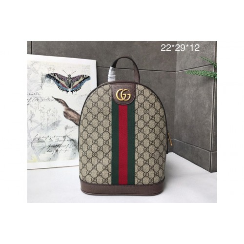 Gucci small backpack Beige ebony Supreme canvas
