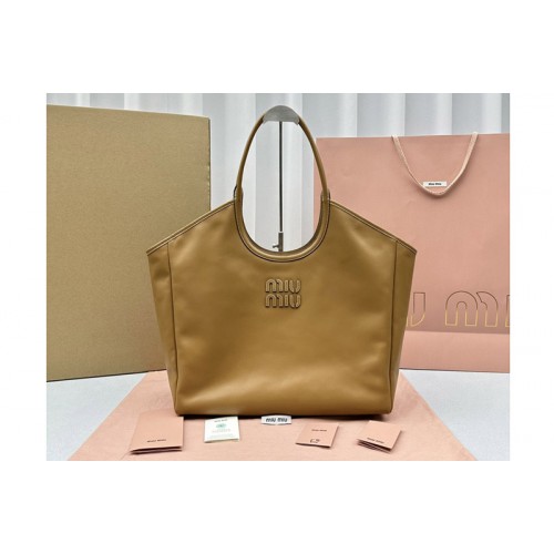 Miu Miu Ivy leather Large bag in Brown Leather