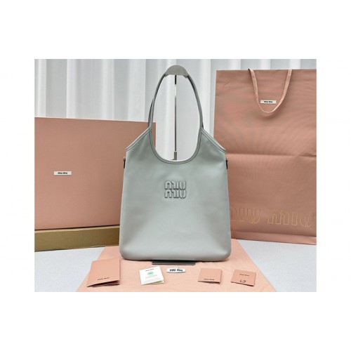 Miu Miu 5BG231 IVY leather bag in Light Blue Leather