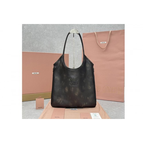 Miu Miu 5BG231 IVY leather bag in Coffee Leather