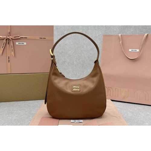 Miu Miu Leather hobo bag in Brown Leather
