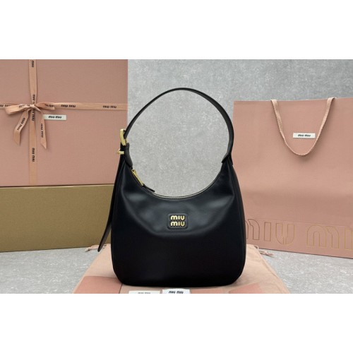 Miu Miu Leather hobo bag in Black Leather