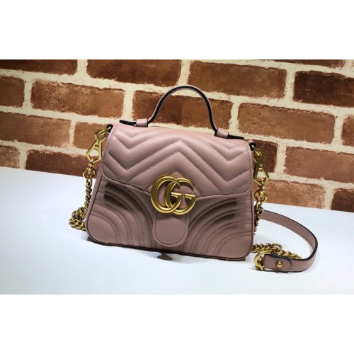 Gucci Marmont mini top handle bag in Matelasse chevron leather with heart