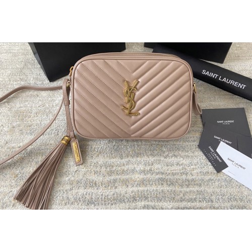 YSL LOU CAMERA BAG IN Pink QUILTED LEATHER