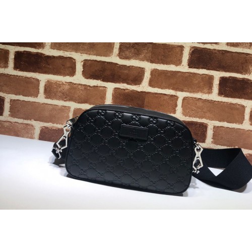 Gucci Supreme Messenger Bag in Black Signature leather