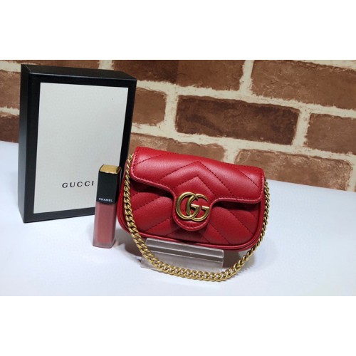 Gucci Marmont mini coins bag in Red Leather