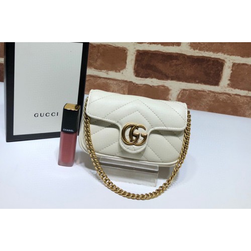 Gucci Marmont mini coins bag in White Leather