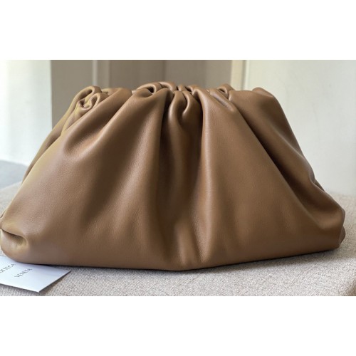 Bottega Veneta pouch bag Soft oversize clutch in Brown Nappa leather