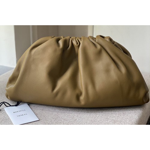 Bottega Veneta pouch bag Soft oversize clutch in Khaki Nappa leather