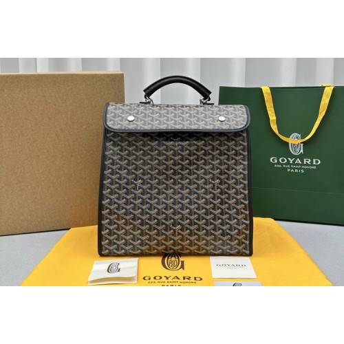 Goyard Saint Leger backpack in Black Chevroches Calfskin & Goyardine Canvas