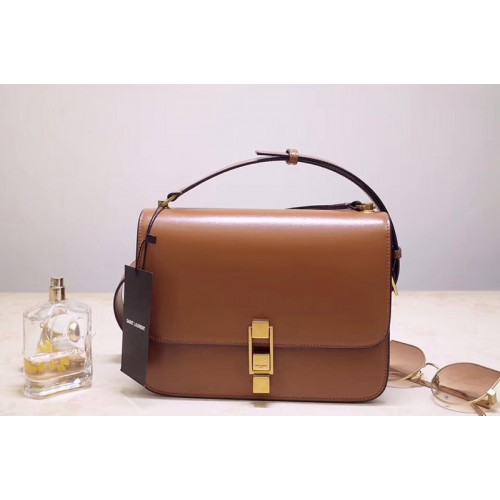 YSL Carre Satchel Bags In Tan Smooth Leather